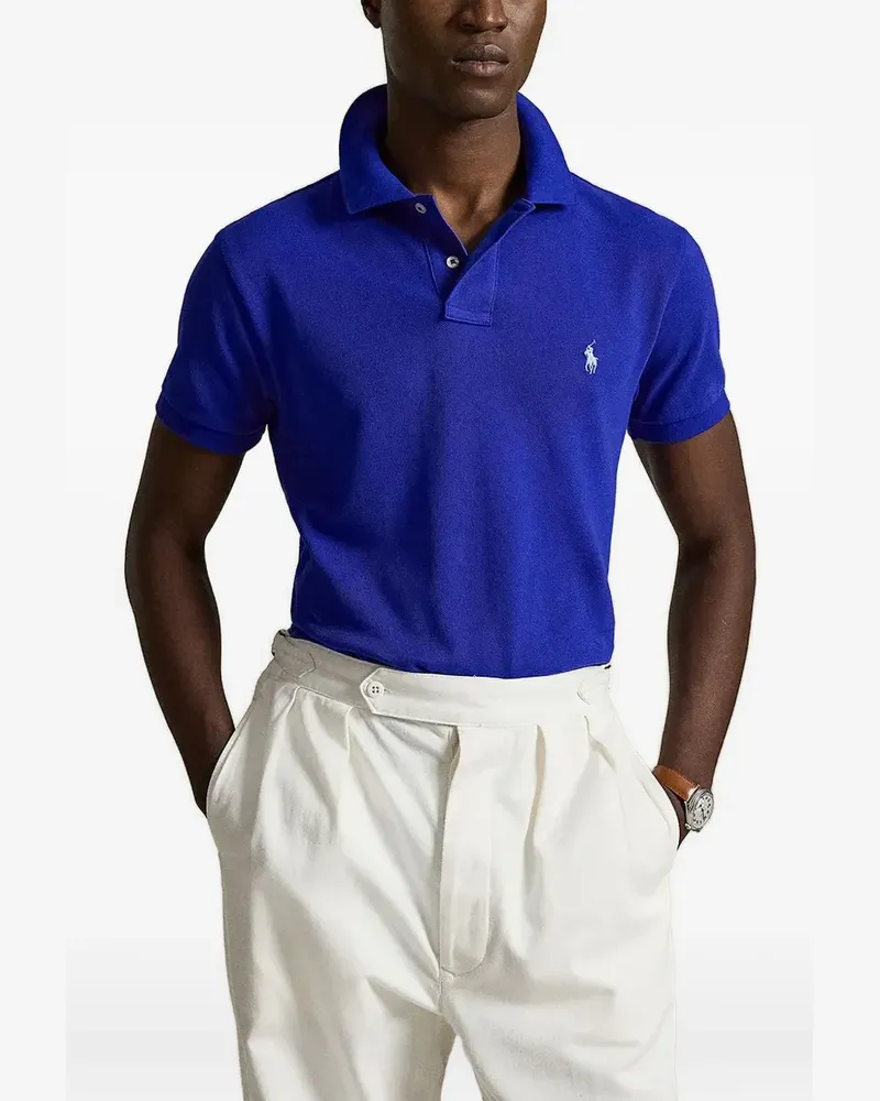 Ralph Lauren Piqué-Poloshirt mit Logo-Stickerei - Blau Blau