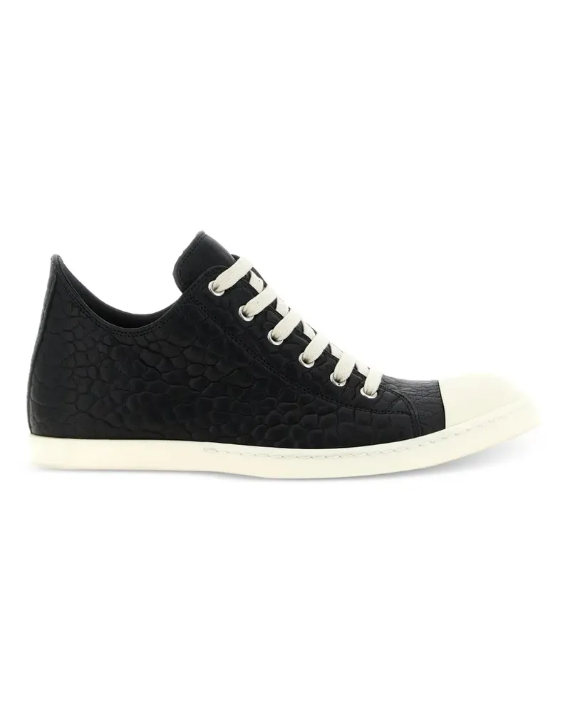 Rick Owens textured leather sneakers - Schwarz Schwarz