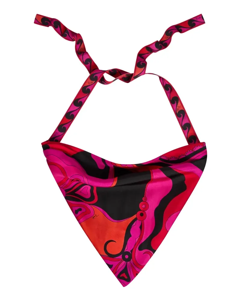 Emilio Pucci orchidee-print silk bandana - Rosa Rosa