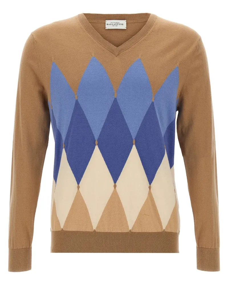 Ballantyne Argyle Pullover Nude