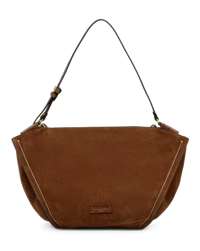 Gianni Chiarini Bloom Schultertasche mit Kontrastnähten - Braun Braun