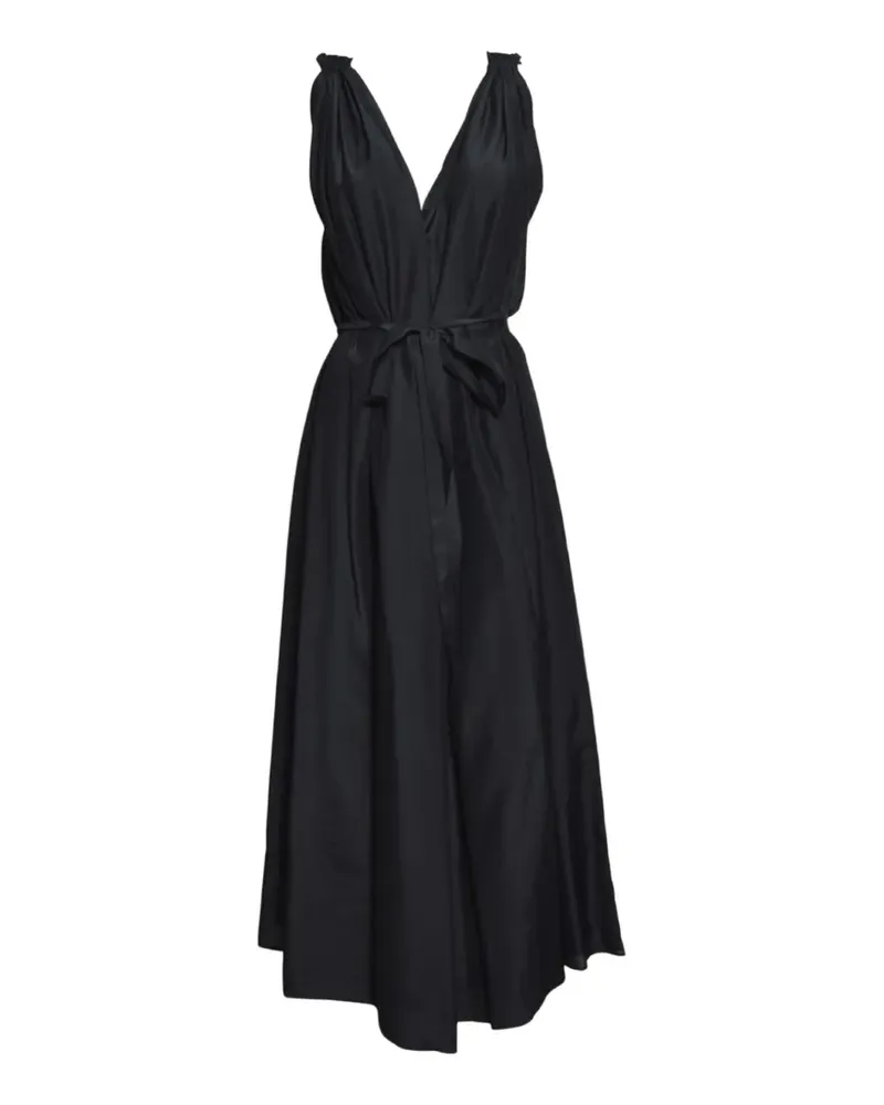 SOLOTRE sleeveless maxi dress - Schwarz Schwarz