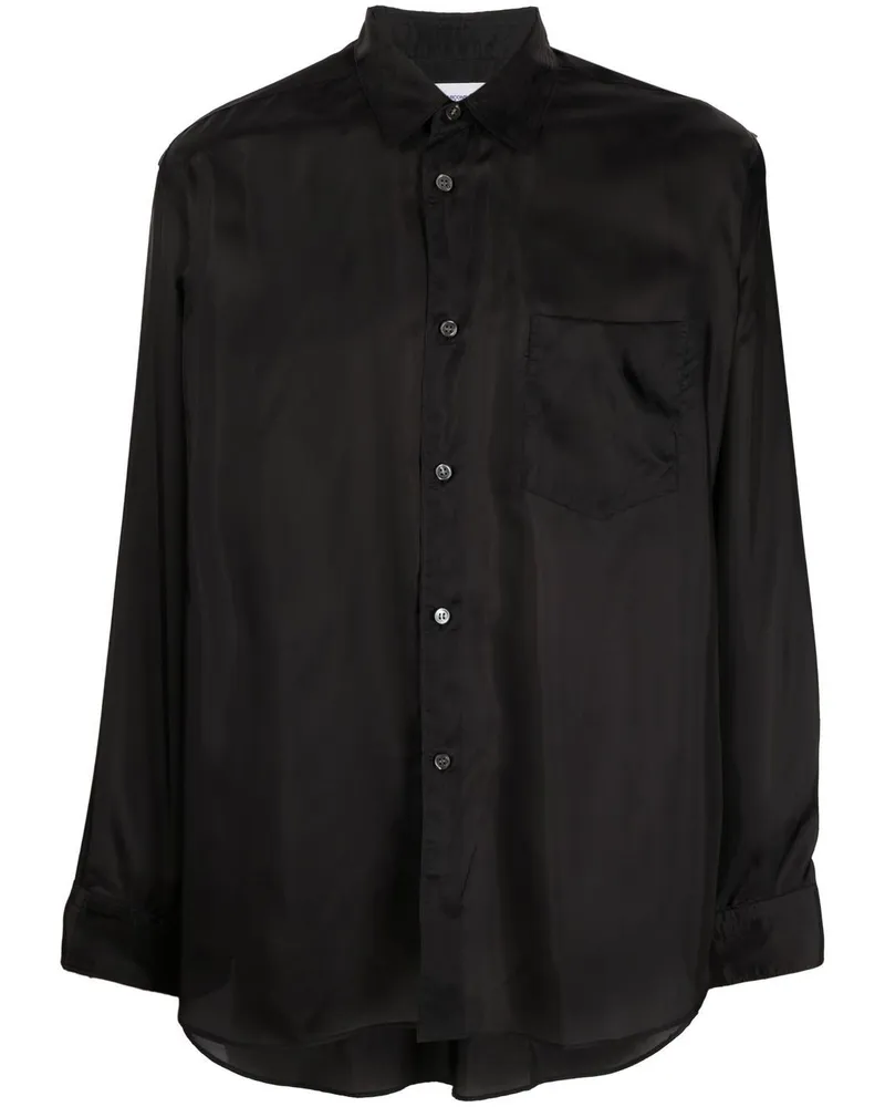 Comme des Garçons Schmales Hemd - Schwarz Schwarz