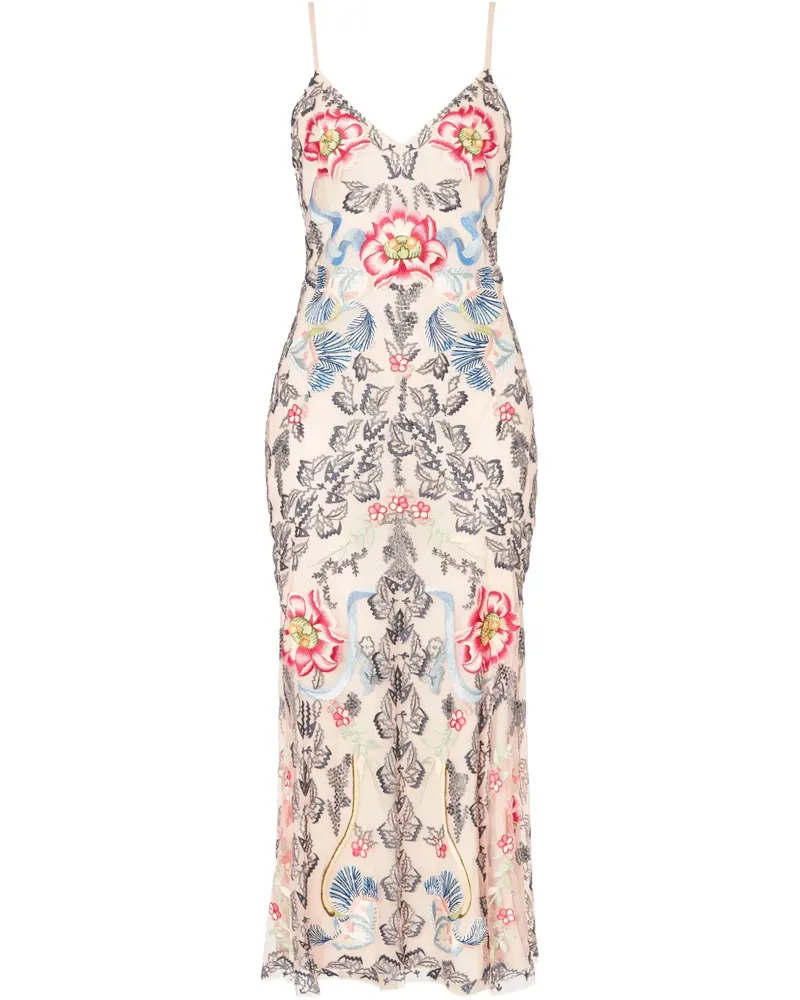 Temperley London Bilbao Strappy Midikleid - Rosa Rosa