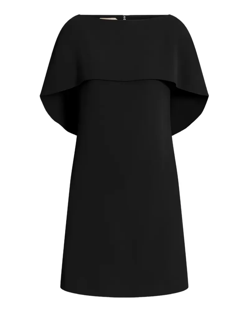 Alberta Ferretti Minikleid mit Cape-Overlay - Schwarz Schwarz