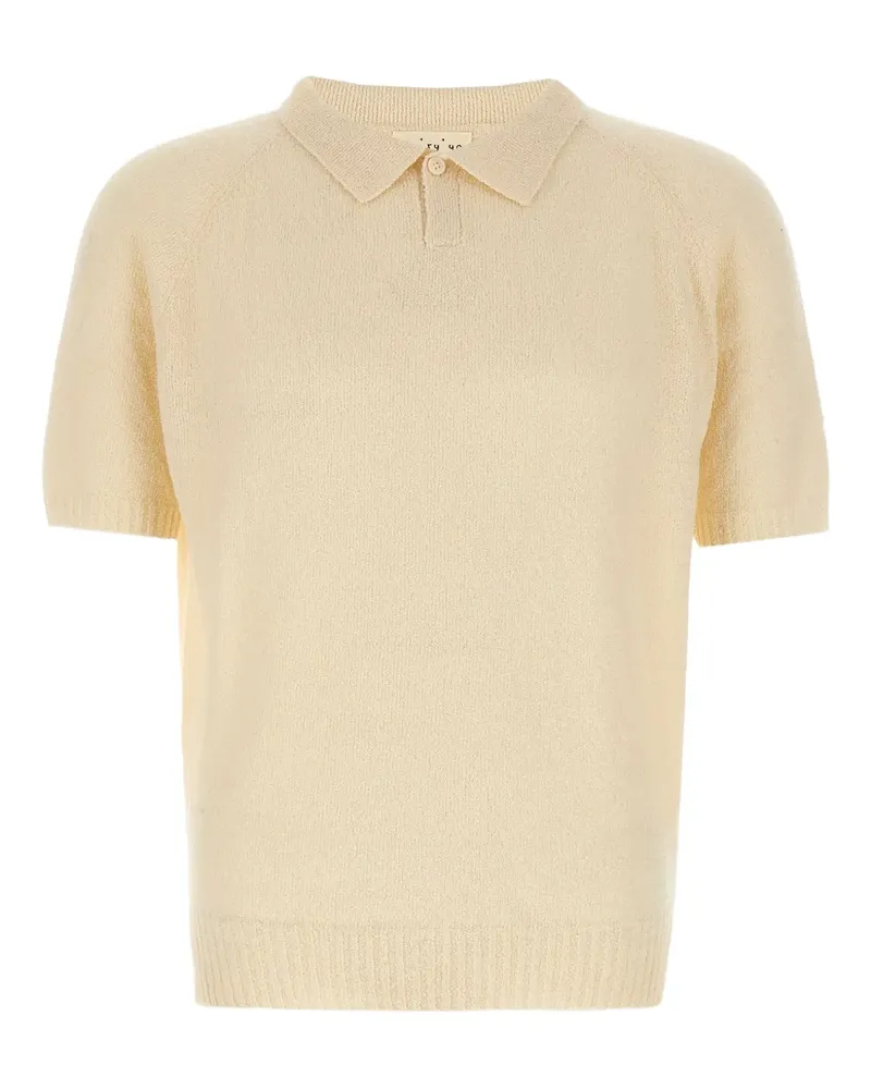MA'RY'YA Poloshirt aus Bouclé - Gelb Gelb