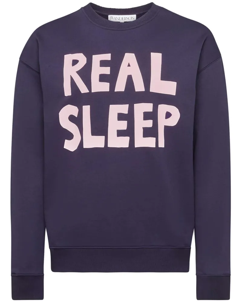 J.W.Anderson Sweatshirt mit Real Sleep-Print - Blau Blau