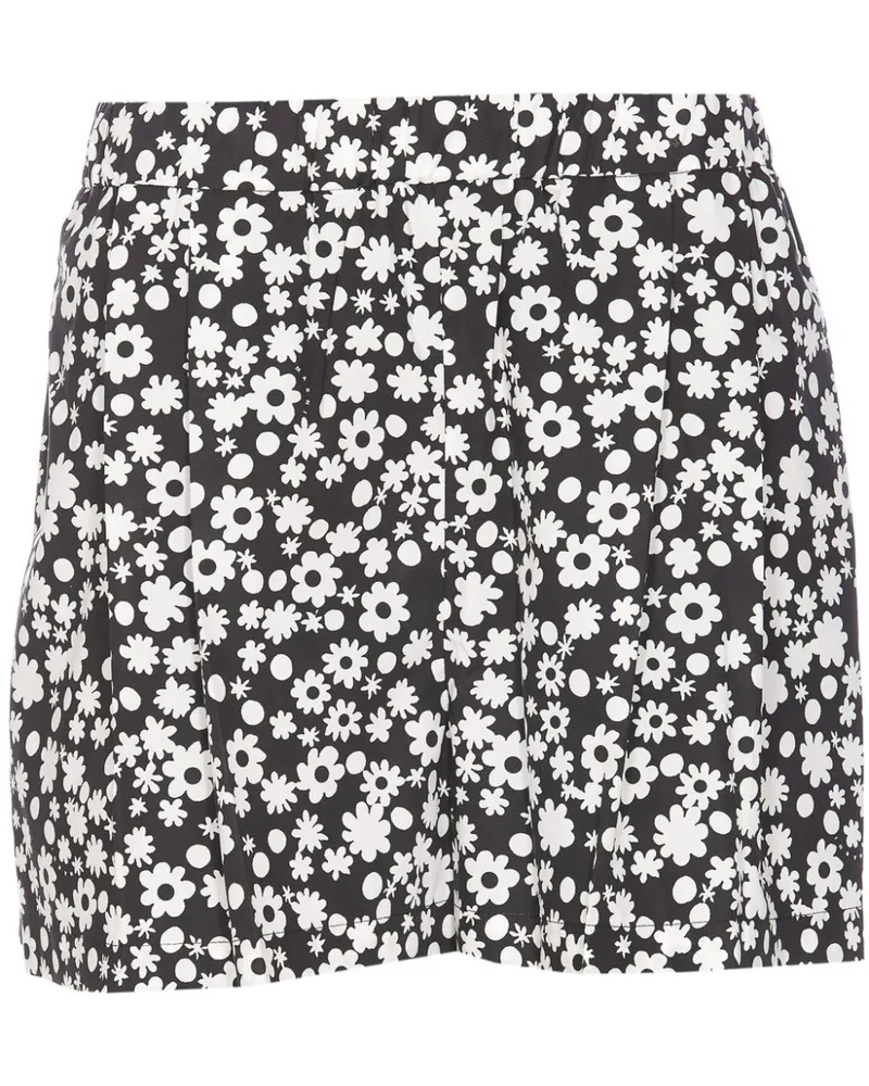 Marni Shorts mit Blumen-Print - Schwarz Schwarz