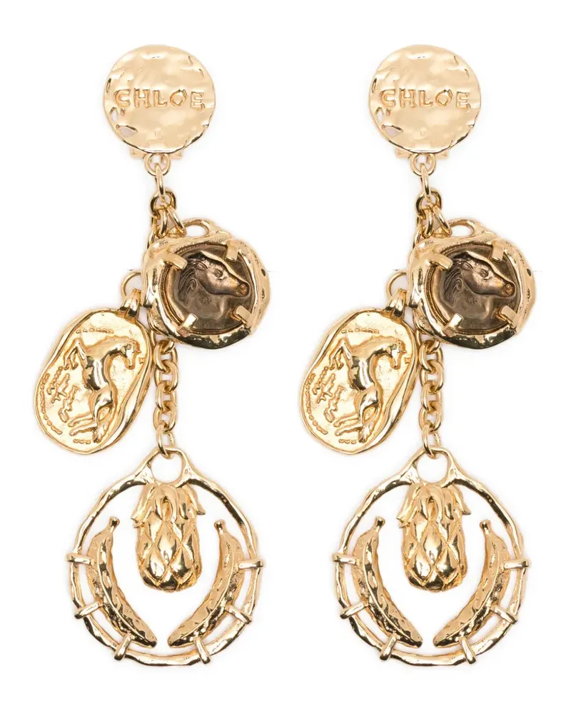 Chloé Ohrclips mit französischem Verschluss - Gold Gold