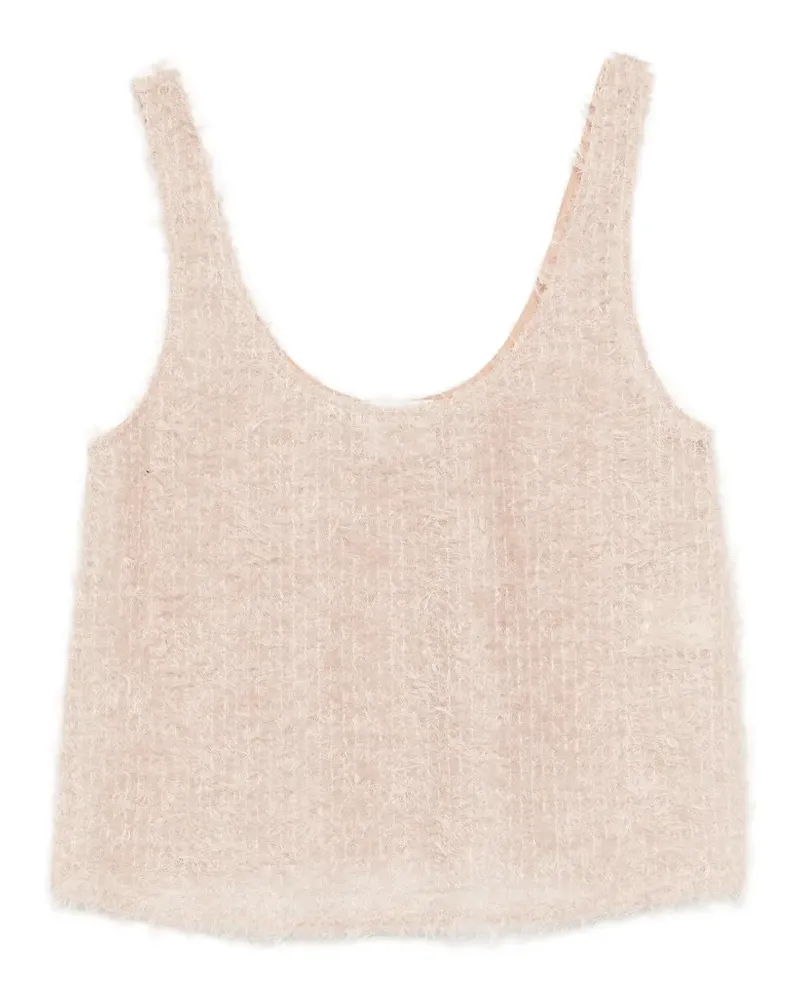 ALYSI Strukturiertes Trägershirt - Nude Nude