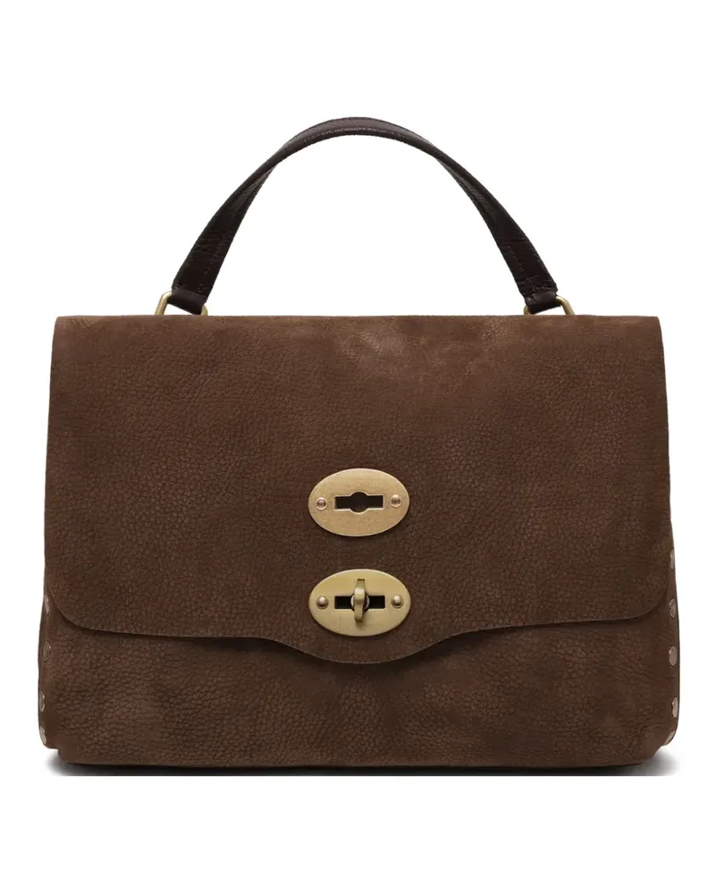 Zanellato Postina Tote Bag mit Nieten - Braun Braun