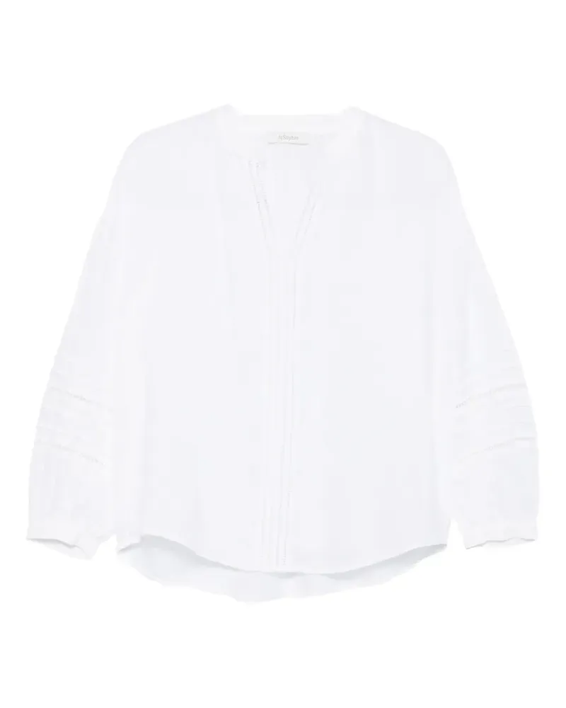JcSophie Leslie V-neck blouse - Weiß Weiß