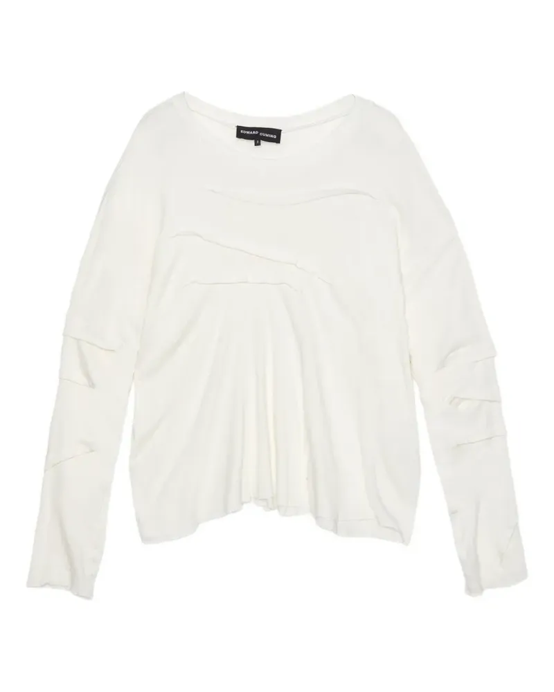 Edward Cuming Dart long-sleeved T-shirt - Weiß Weiß