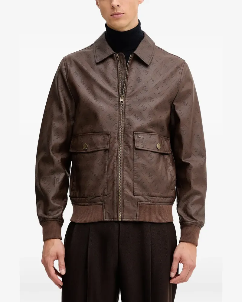 Guess Jacke mit Monogramm - Braun Braun