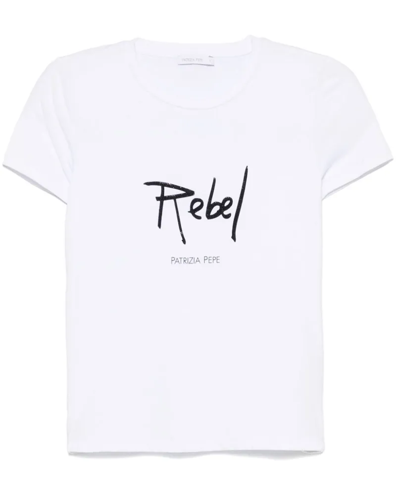 Patrizia Pepe Klassisches T-Shirt - Weiß Weiß