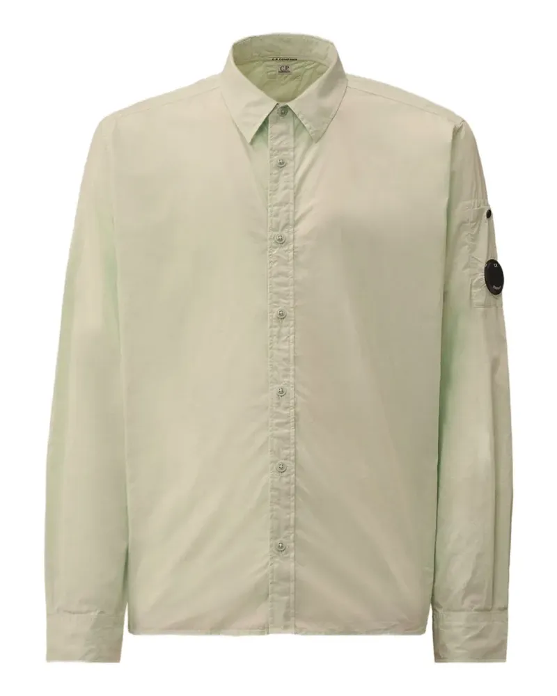 C.P. Company poplin long-sleeves lens-detail button-up shirt - Grün Grün