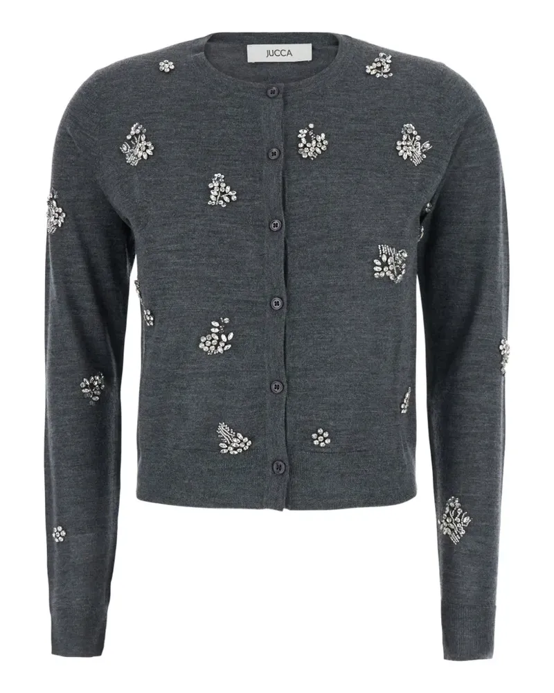 Jucca crystal-embellished cardigan - Grau Grau