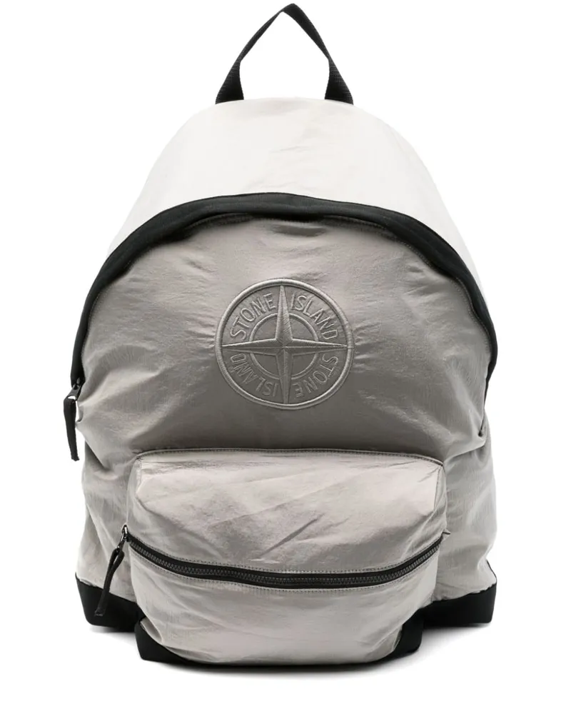 Stone Island Rucksack mit Kompass-Motiv Grau