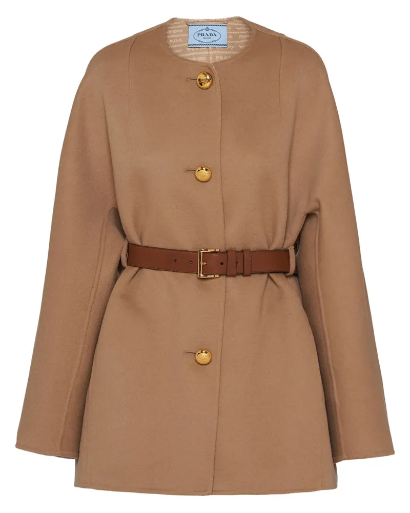 Prada Einreihige Cabanjacke - Braun Braun