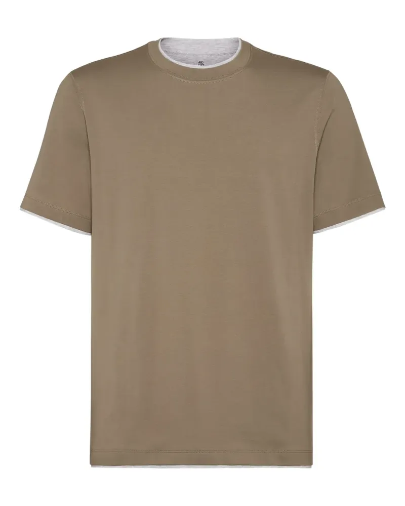Brunello Cucinelli Klassisches T-Shirt - Nude Nude