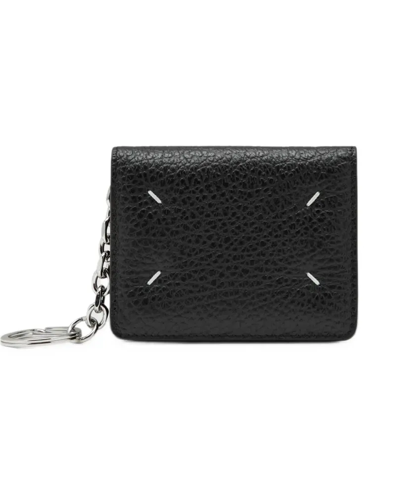 Maison Margiela Four-Stitch Kartenetui mit Schlüsselanhänger - Schwarz Schwarz