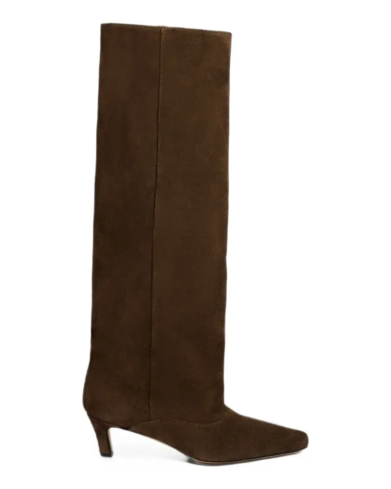 Sandro Wildlederstiefel mit spitzer Kappe - Braun Braun