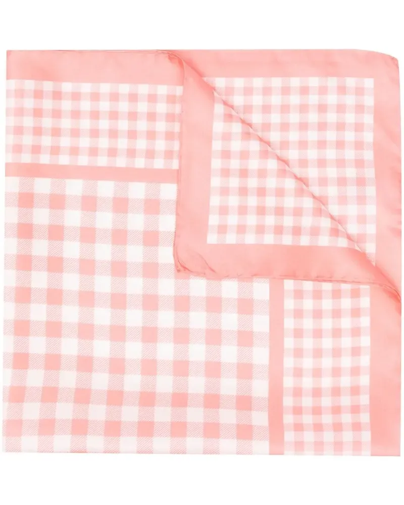 Woolrich Seidenschal mit Vichy-Karo - Rosa Rosa