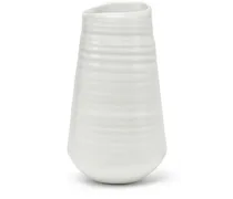 Vase aus Keramik mit Rillen