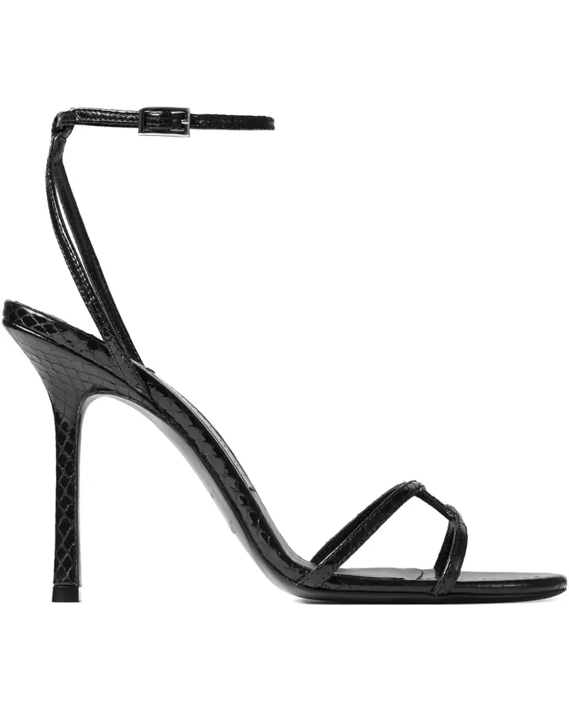 Jimmy Choo Sandalen aus Leder 100mm - Schwarz Schwarz
