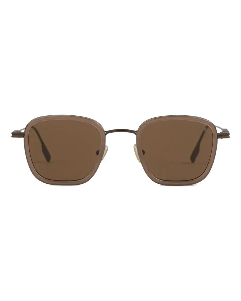 Ermenegildo Zegna Sonnenbrille mit eckigem Gestell - Braun Braun