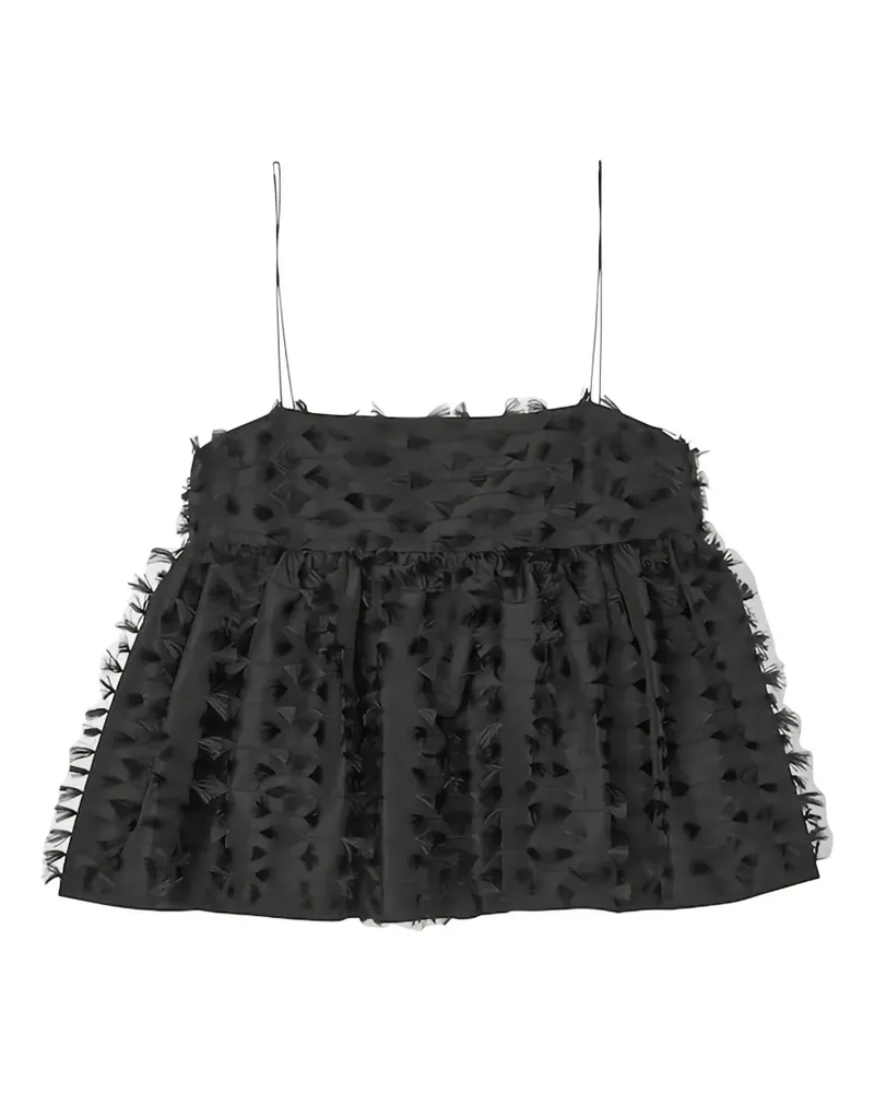 Cecilie Bahnsen Babette Bluse mit Schößchen - Schwarz Schwarz