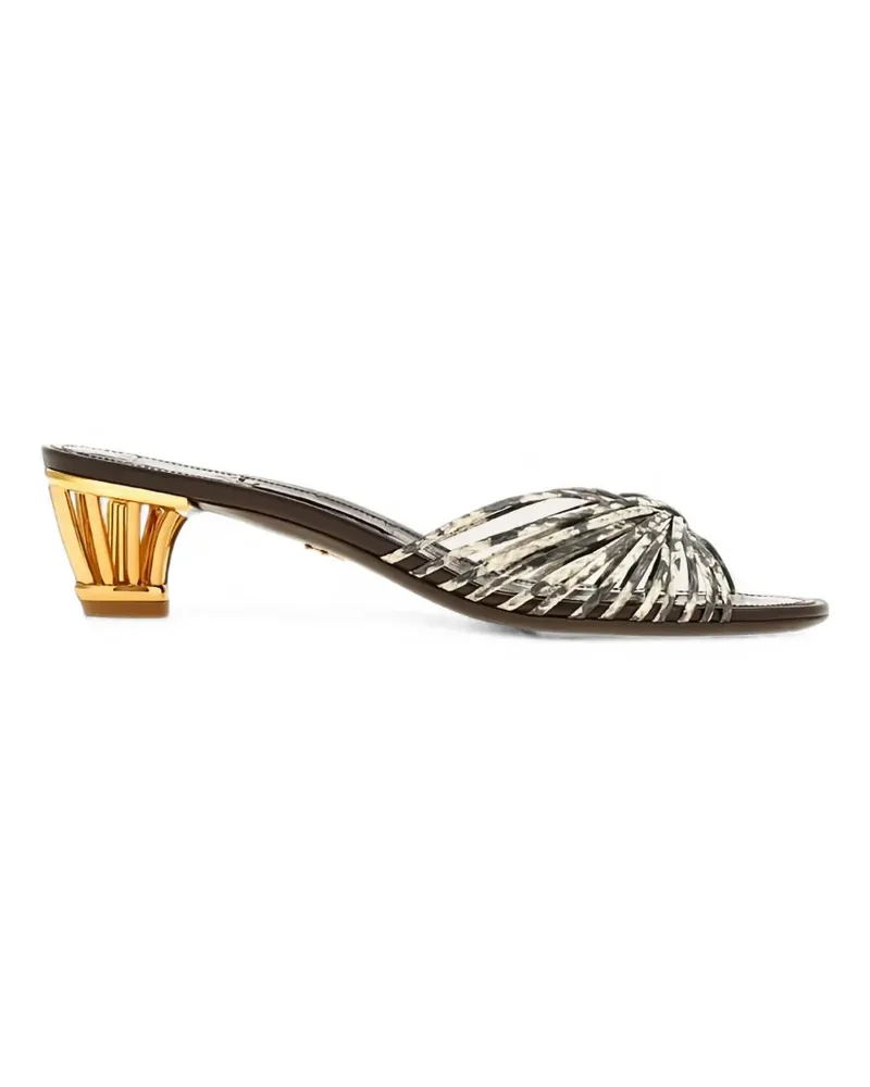 Ferragamo Pumps mit Design-Absatz - Schwarz Schwarz