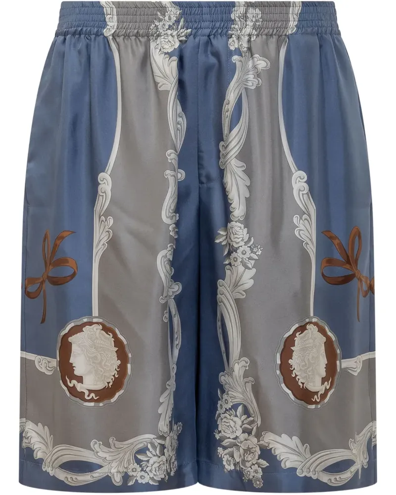 Versace Cameo Shorts aus Seide - Blau Blau