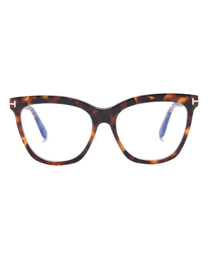 Tom Ford Brille mit Butterfly-Gestell - Braun Braun