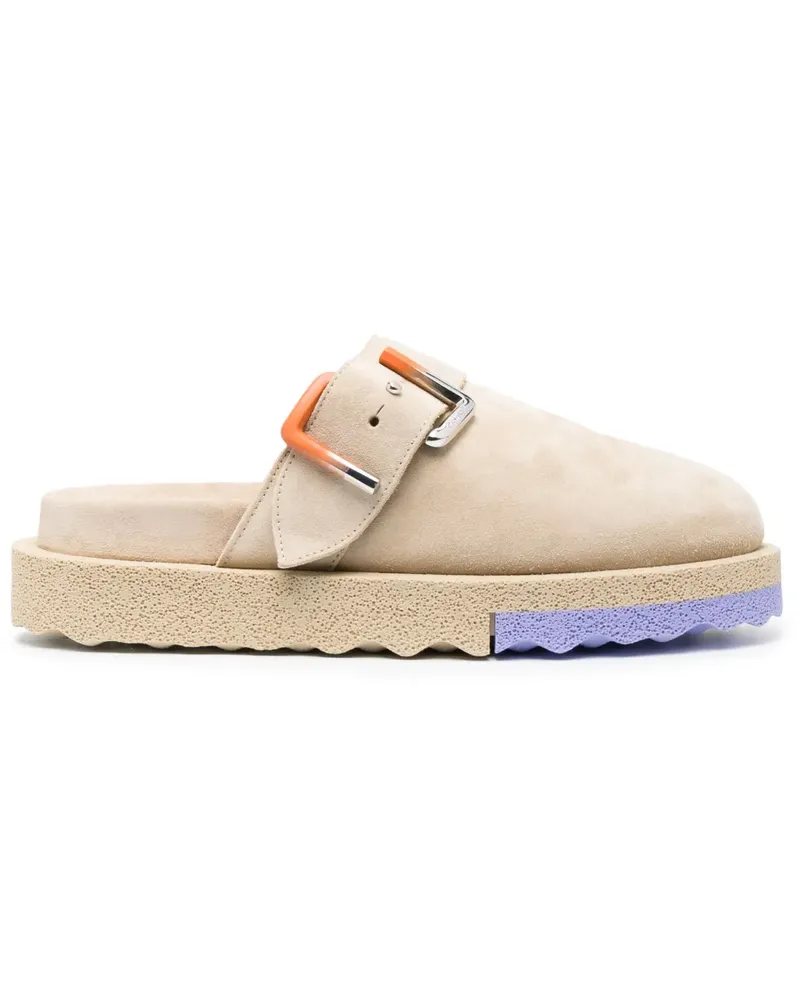 OFF-WHITE Sponge Clogs aus Wildleder - Nude Nude