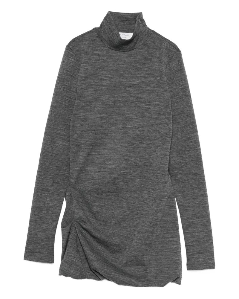 SPORTMAX Gerafftes Kleid mit Rollkragen - Grau Grau