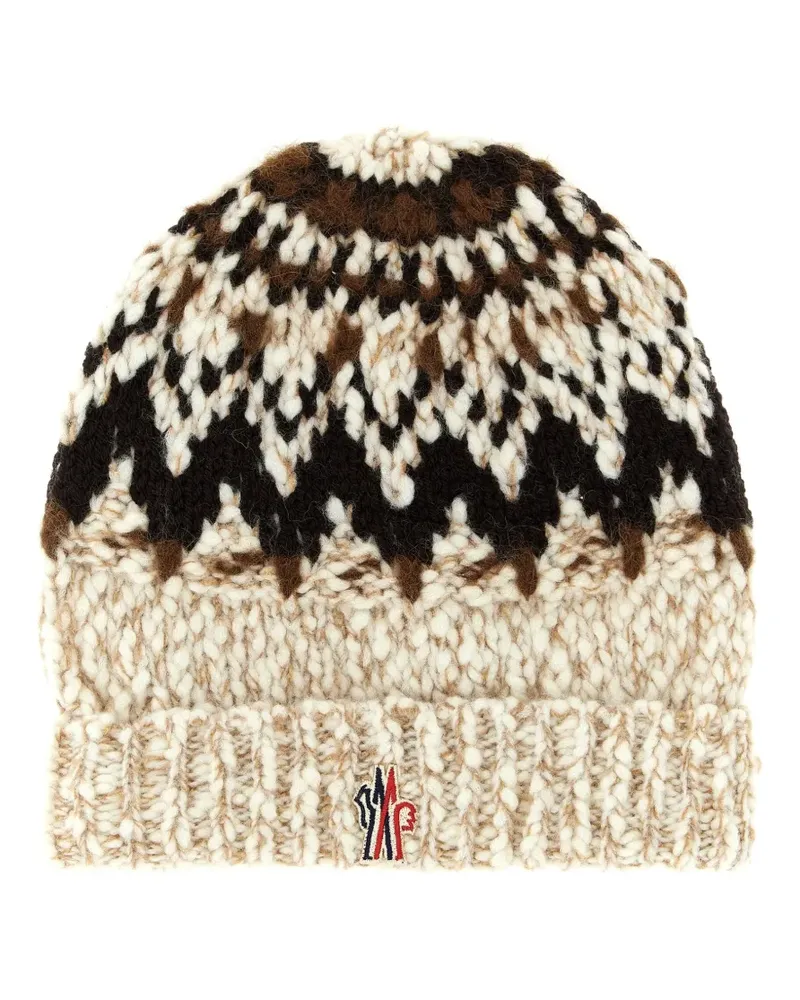Moncler Beanie aus geometrischem Jacquard - Nude Nude