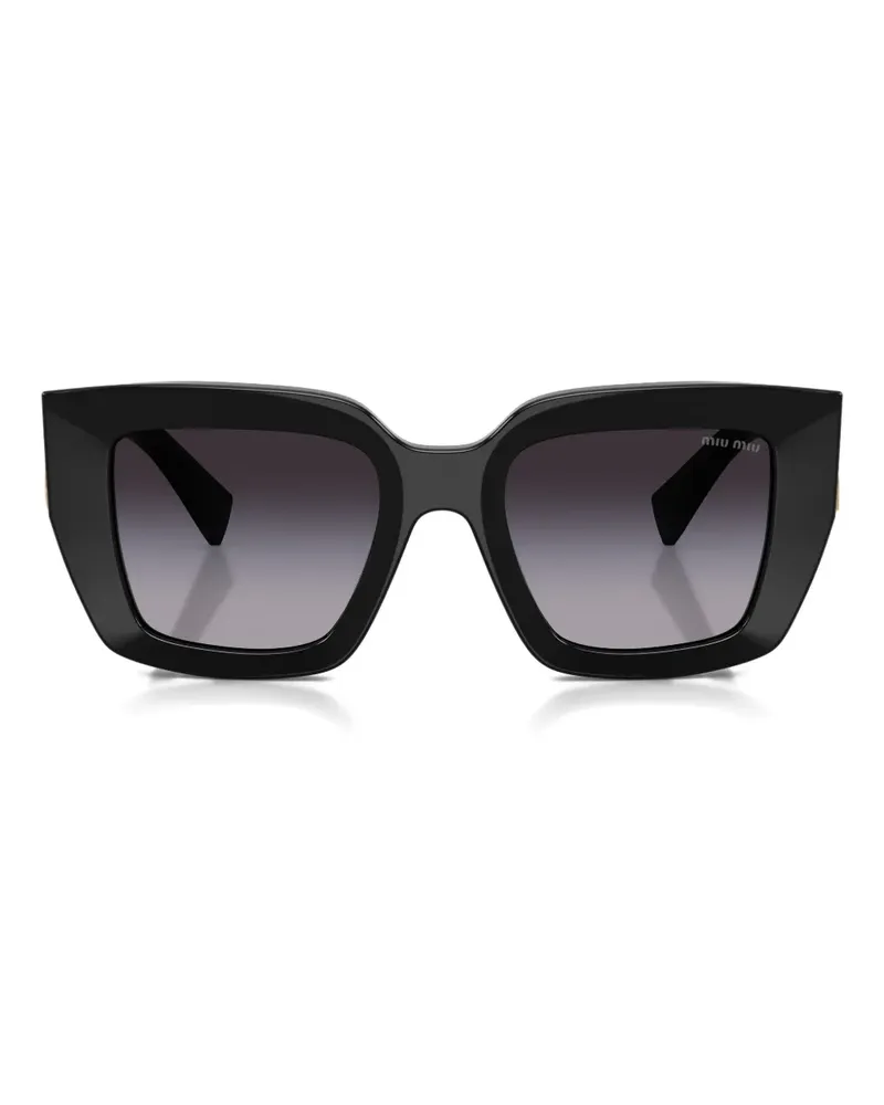 Miu Miu Sonnenbrille mit eckigem Gestell - Schwarz Schwarz