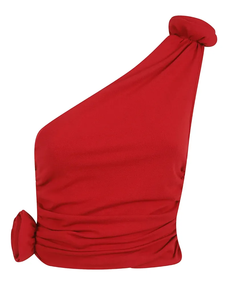 Magda Butrym knot-detail one-shoulder blouse - Rot Rot