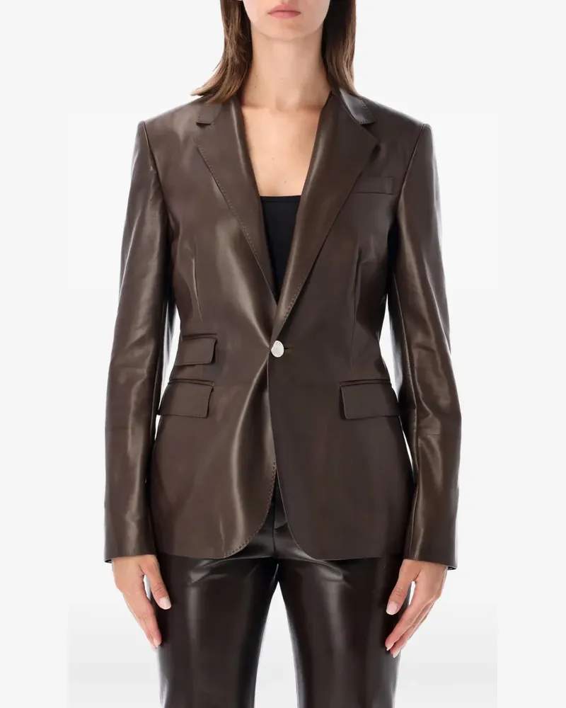 Ralph Lauren Parker leather blazer - Braun Braun