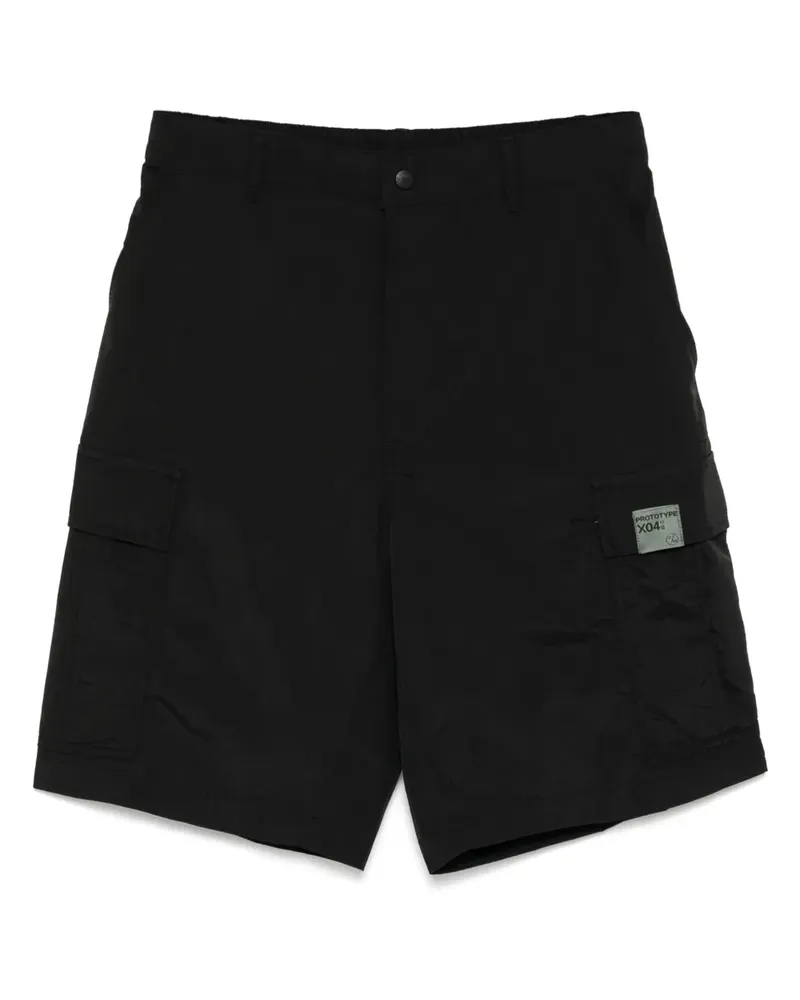 Izzue Cargo-Shorts mit Logo-Patch - Schwarz Schwarz