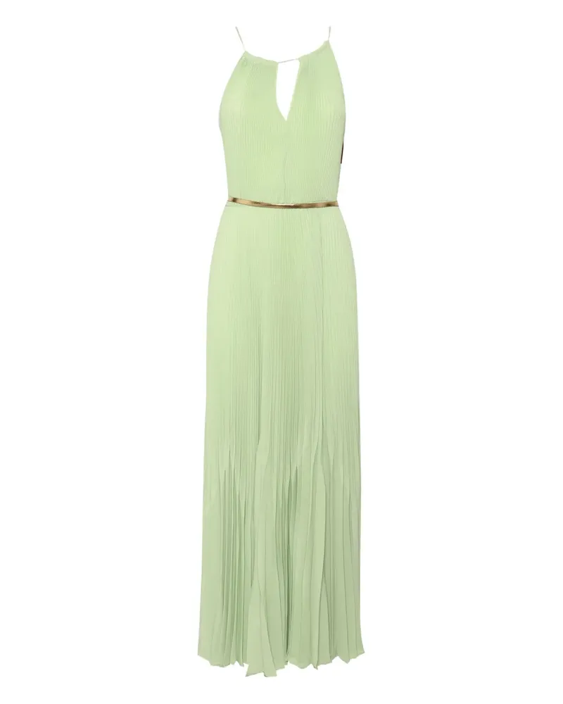 Max Mara Plissiertes Neckholder-Kleid - Grün Grün