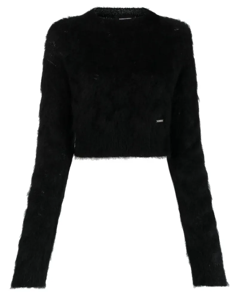 Dsquared2 Pullover mit gebürstetem Effekt - Schwarz Schwarz