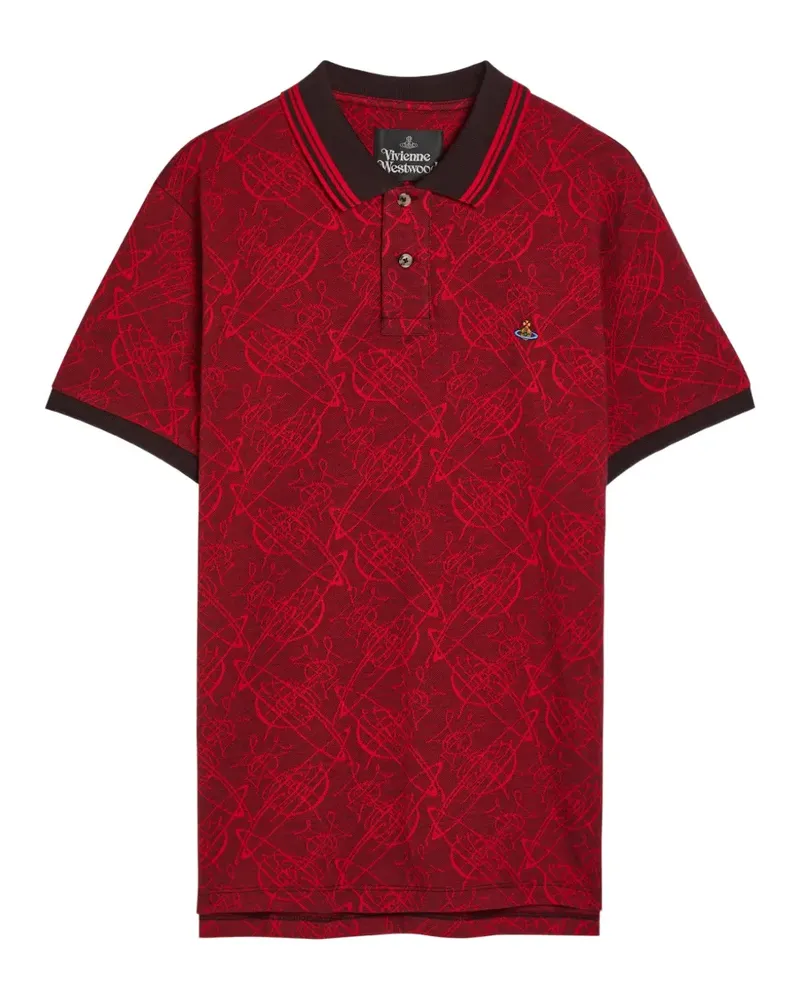 Vivienne Westwood graffiti-logo polo shirt - Rot Rot