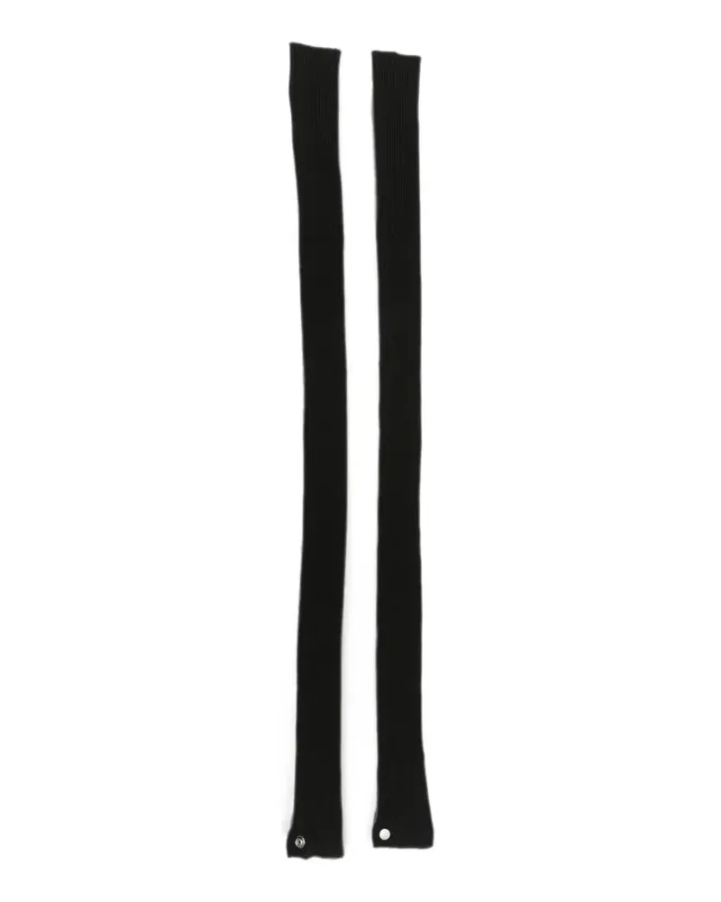 Rick Owens ribbed-knit arm warmers - Schwarz Schwarz