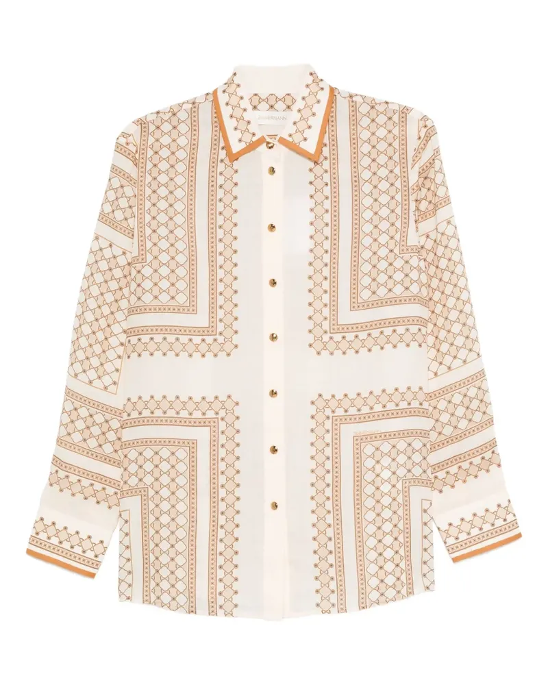 Zimmermann Hemd mit geometrischem Print - Nude Nude