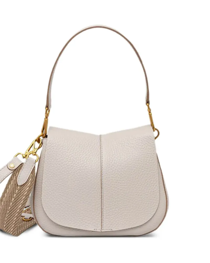 Gianni Chiarini Helena flap strap satchel bag - Nude Nude