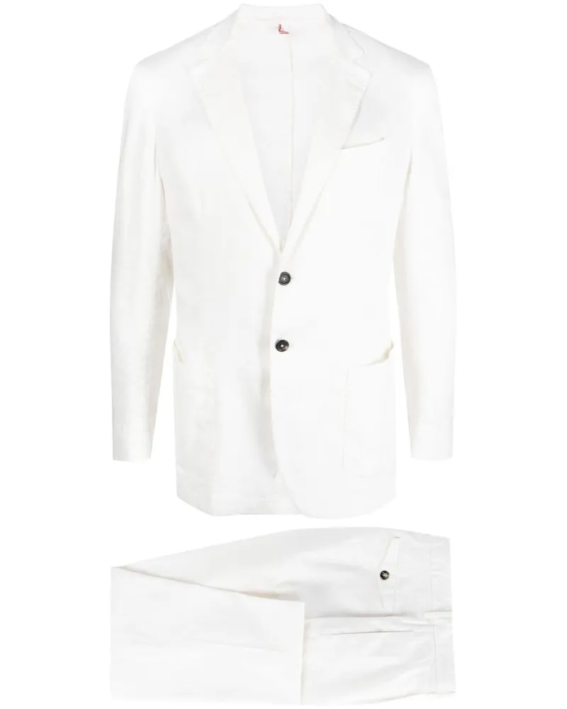 Dell'oglio Einreihiger Anzug - Weiß Weiß