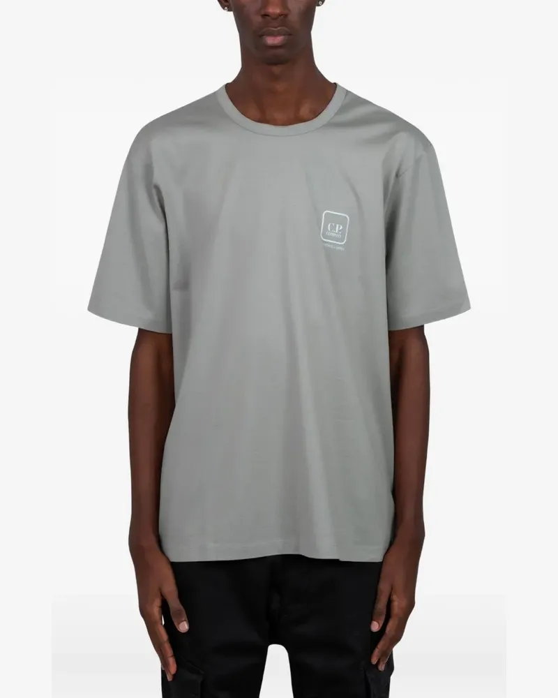 C.P. Company T-Shirt mit Patch - Grau Grau