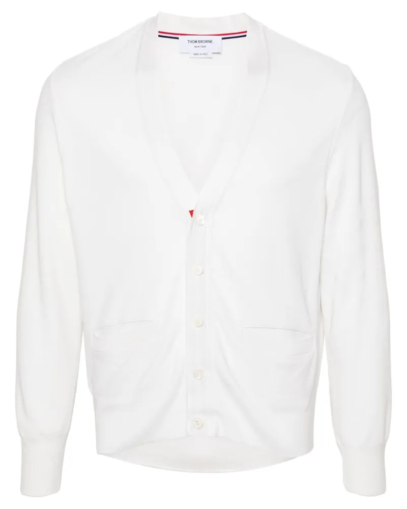 Thom Browne Cardigan aus Seide - Weiß Weiß